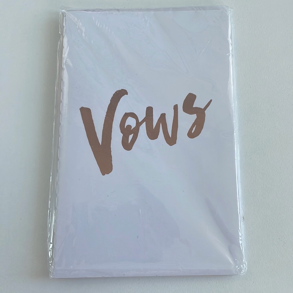 2 pack - Vows notebook! White and Rose Gold
